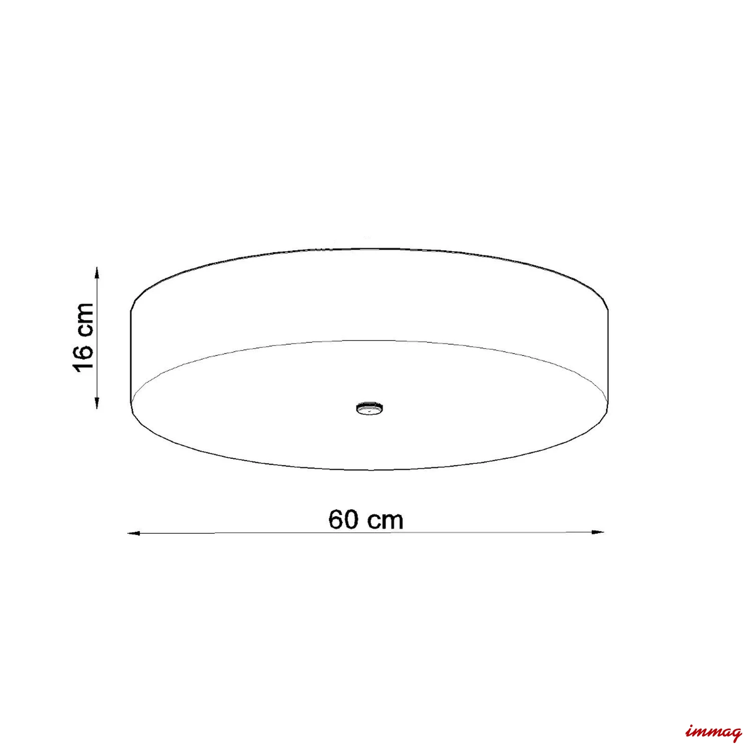 Lampa sufitowa SKALA 60 czarna plafon SL.0810 SOLLUX LIGHTING - wymiary