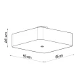 Lampa sufitowa LOKKO 55 czarna plafon SL.0826 SOLLUX LIGHTING