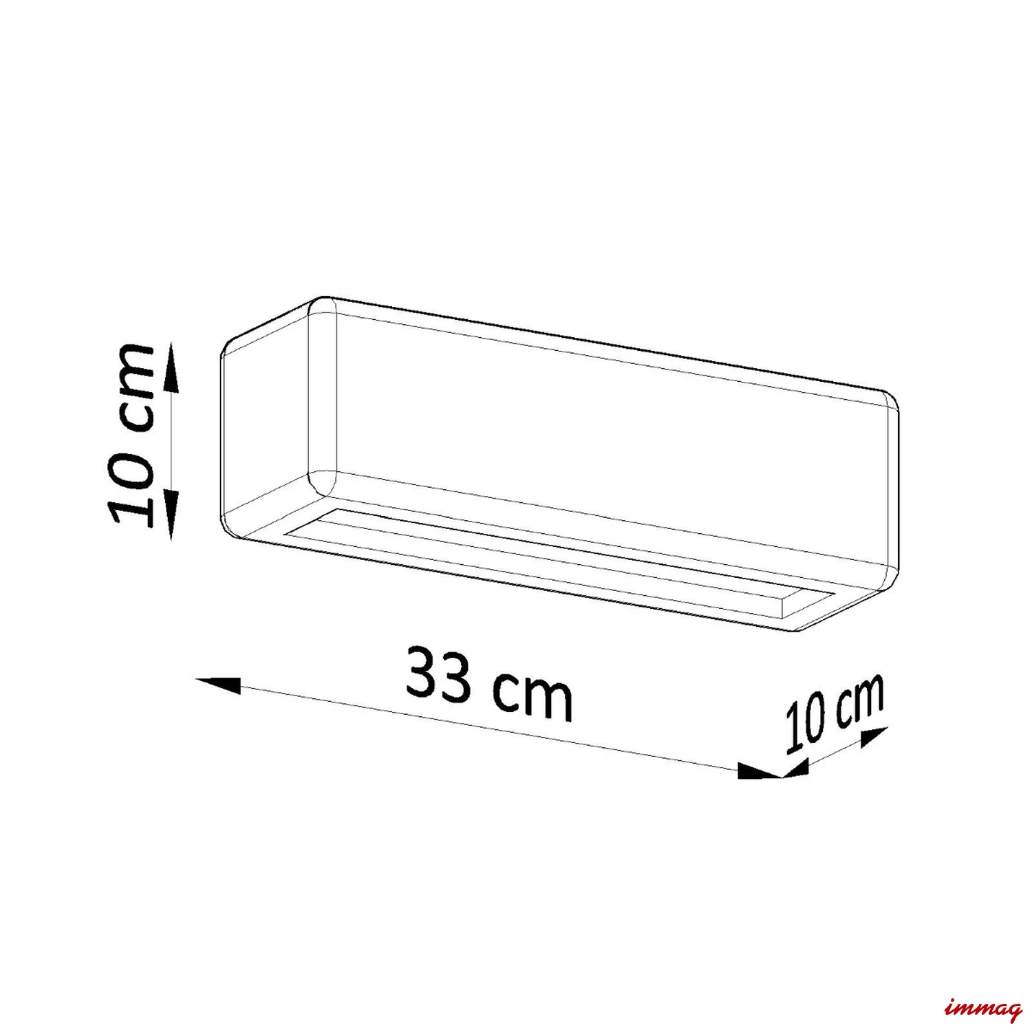 Lampa ścienna SUBANI kinkiet ceramiczny SL.0840 SOLLUX LIGHTING - wymiary