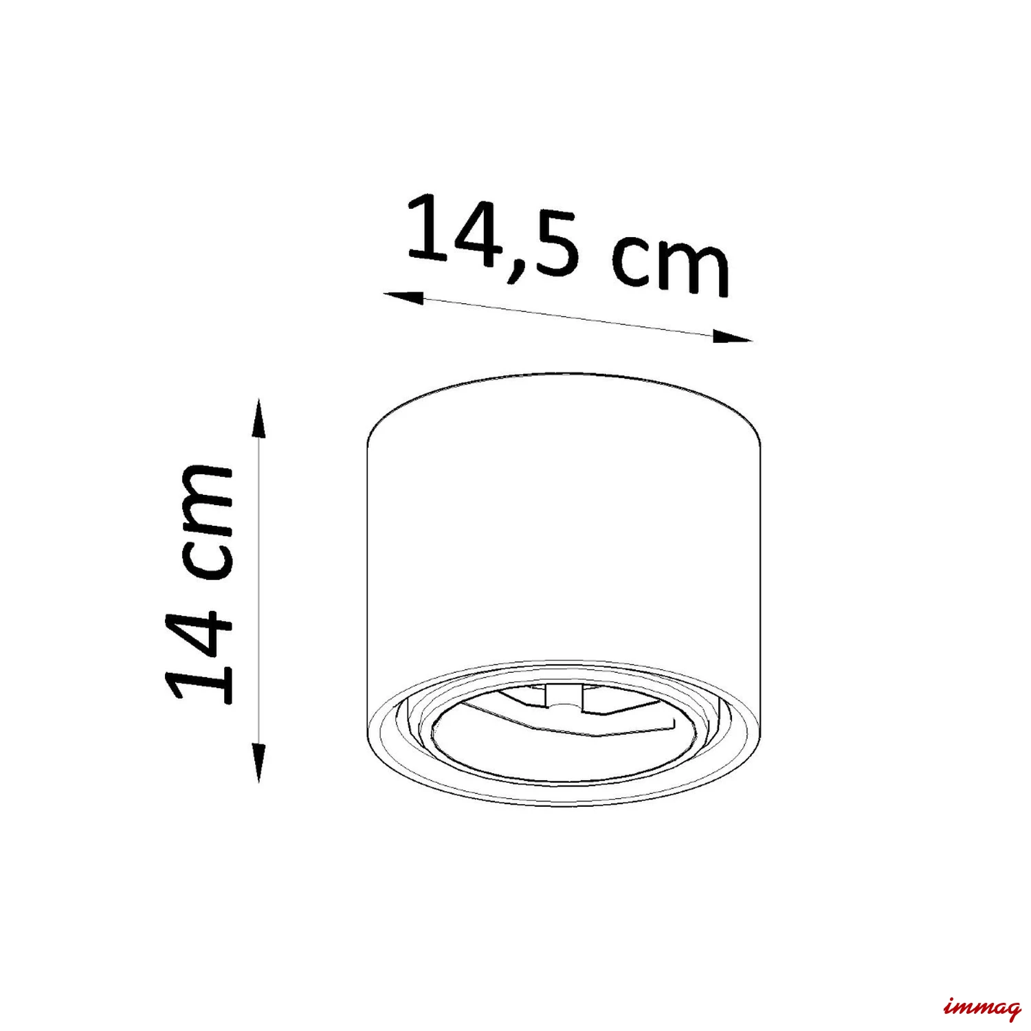 Lampa sufitowa KALU plafon ceramiczny SL.0841 SOLLUX LIGHTING - wymiary