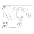 Lampa sufitowa KALU plafon ceramiczny SL.0841 SOLLUX LIGHTING