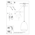Lampa wisząca BUKANO zwis ceramiczna SL.0842 SOLLUX LIGHTING