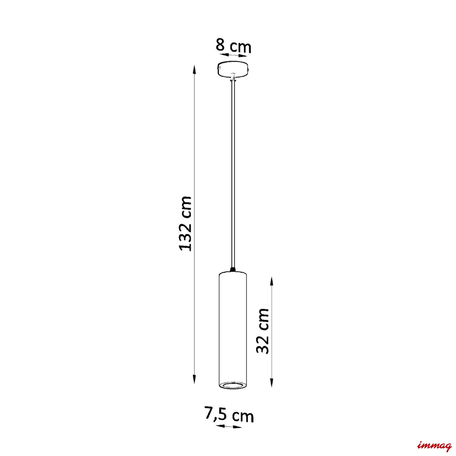 Lampa wisząca NANCY zwis ceramiczna SL.0843 SOLLUX LIGHTING - wymiary
