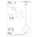 Lampa wisząca PAVLUS zwis ceramiczna SL.0844 SOLLUX LIGHTING
