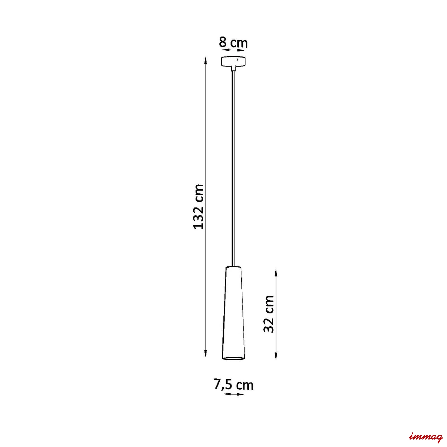 Lampa wisząca ELECTRA zwis ceramiczna SL.0845 SOLLUX LIGHTING - wymiary