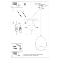 Lampa wisząca FLAWIUSZ zwis ceramiczna SL.0848 SOLLUX LIGHTING