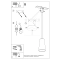 Lampa wisząca GULCAN zwis ceramiczna SL.0849 SOLLUX LIGHTING