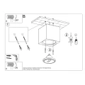 Lampa sufitowa SEIDA plafon ceramiczny SL.0850 SOLLUX LIGHTING