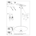 Lampa wisząca FLAVIO biała zwis SL.0852 SOLLUX LIGHTING