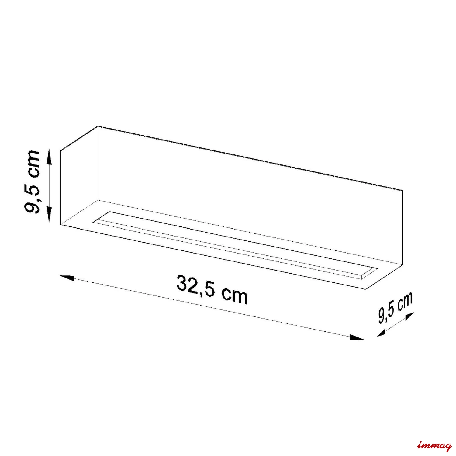 Lampa ścienna VEGA szara kinkiet ceramiczny SL.0877 SOLLUX LIGHTING - wymiary
