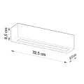 Lampa ścienna VEGA szara kinkiet ceramiczny SL.0877 SOLLUX LIGHTING