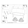Lampa sufitowa BASIC 2 beton plafon SL.0882 SOLLUX LIGHTING