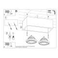 Lampa sufitowa QUATRO 2 beton plafon SL.0884 SOLLUX LIGHTING