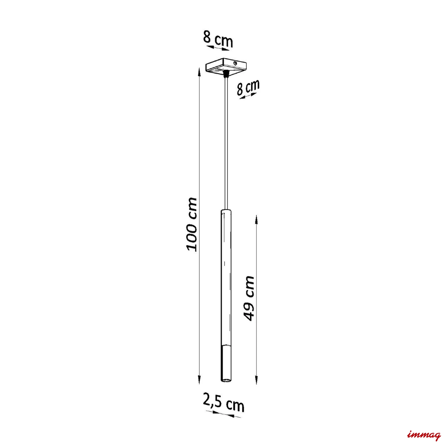 Lampa wisząca MOZAICA 1 czarny/chrom zwis SL.0885 SOLLUX LIGHTING - wymiary
