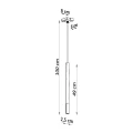 Lampa wisząca MOZAICA 1 czarny/chrom zwis SL.0885 SOLLUX LIGHTING