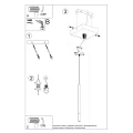 Lampa wisząca MOZAICA 1 czarny/chrom zwis SL.0885 SOLLUX LIGHTING
