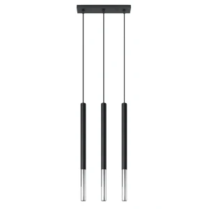 Lampa wisząca MOZAICA 3L czarny/chrom zwis SL.0886 SOLLUX LIGHTING