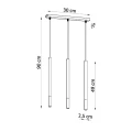 Lampa wisząca MOZAICA 3L czarny/chrom zwis SL.0886 SOLLUX LIGHTING