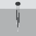 Lampa wisząca MOZAICA 3P czarny/chrom zwis SL.0887 SOLLUX LIGHTING
