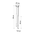 Lampa wisząca MOZAICA 3P czarny/chrom zwis SL.0887 SOLLUX LIGHTING