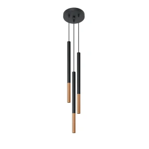 Lampa wisząca MOZAICA 3P czarny/miedź zwis SL.0890 SOLLUX LIGHTING