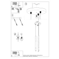 Lampa wisząca MOZAICA 3P czarny/miedź zwis SL.0890 SOLLUX LIGHTING