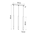 Lampa wisząca MOZAICA 3L czarny/złoto zwis SL.0892 SOLLUX LIGHTING