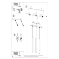 Lampa wisząca MOZAICA 3L czarny/złoto zwis SL.0892 SOLLUX LIGHTING