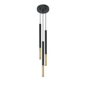 Lampa wisząca MOZAICA 3P czarny/złoto zwis SL.0893 SOLLUX LIGHTING