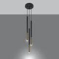 Lampa wisząca MOZAICA 3P czarny/złoto zwis SL.0893 SOLLUX LIGHTING