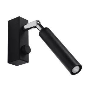 Lampa ścienna EYETECH 1 czarna kinkiet SL.0897 SOLLUX LIGHTING