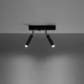 Lampa sufitowa EYETECH 2 czarna plafon SL.0898 SOLLUX LIGHTING