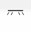 Lampa sufitowa EYETECH 4 czarna plafon SL.0900 SOLLUX LIGHTING
