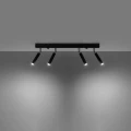Lampa sufitowa EYETECH 4 czarna plafon SL.0900 SOLLUX LIGHTING
