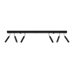 Lampa sufitowa EYETECH 6 czarna plafon SL.0901 SOLLUX LIGHTING