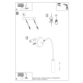 Lampa ścienna AXIL czarna kinkiet SL.0910 SOLLUX LIGHTING