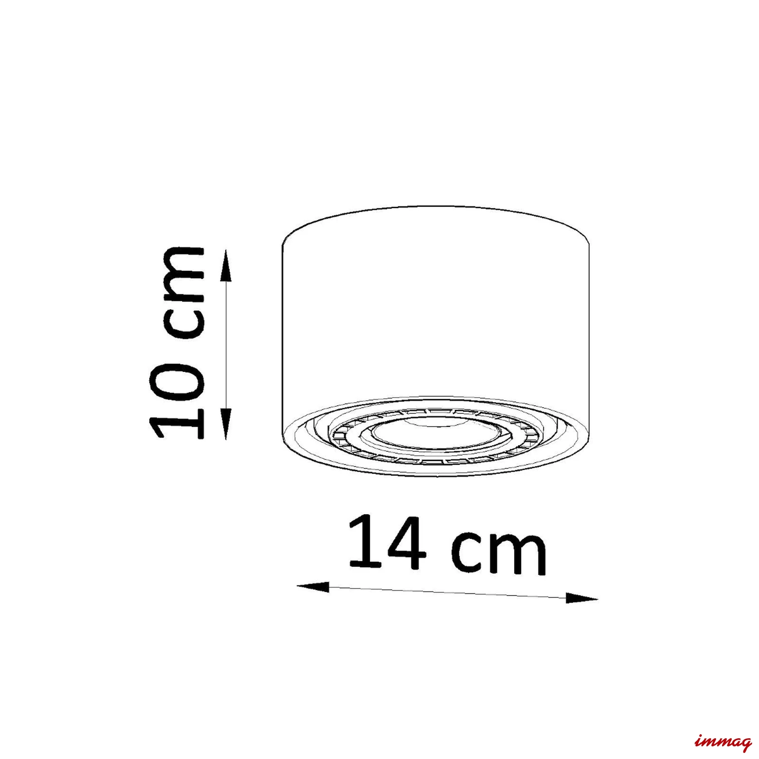 Lampa sufitowa BASIC 1 naturalne drewno plafon SL.0913 SOLLUX LIGHTING - wymiary