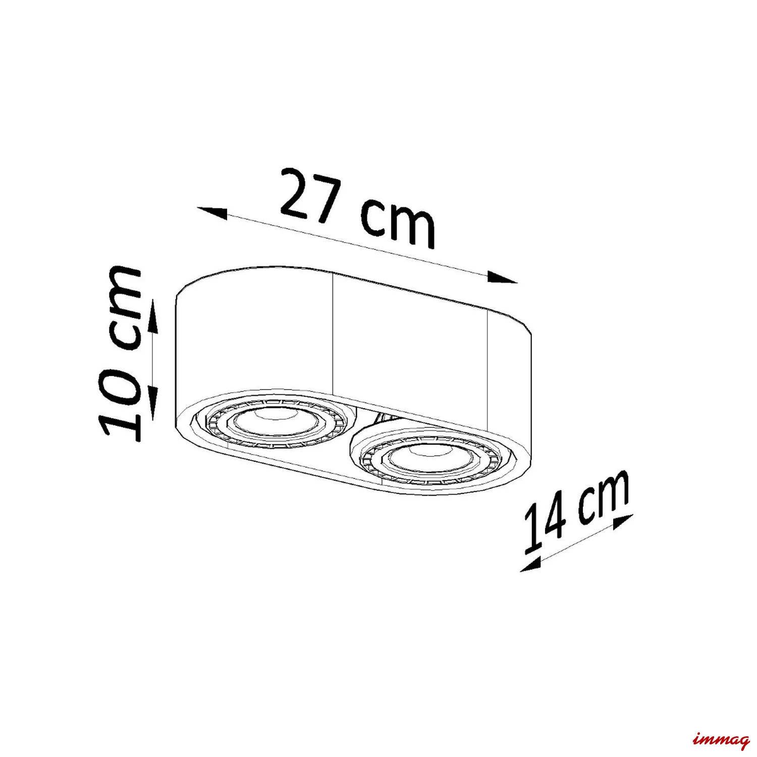 Lampa sufitowa BASIC 2 naturalne drewno plafon SL.0914 SOLLUX LIGHTING - wymiary