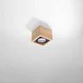 Lampa sufitowa QUATRO 1 naturalne drewno plafon SL.0915 SOLLUX LIGHTING