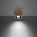 Lampa sufitowa QUATRO 1 naturalne drewno plafon SL.0915 SOLLUX LIGHTING