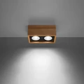 Lampa sufitowa QUATRO 2 naturalne drewno plafon SL.0916 SOLLUX LIGHTING