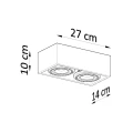 Lampa sufitowa QUATRO 2 naturalne drewno plafon SL.0916 SOLLUX LIGHTING