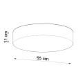 Lampa sufitowa ARENA 55 czarna plafon SL.0917 SOLLUX LIGHTING