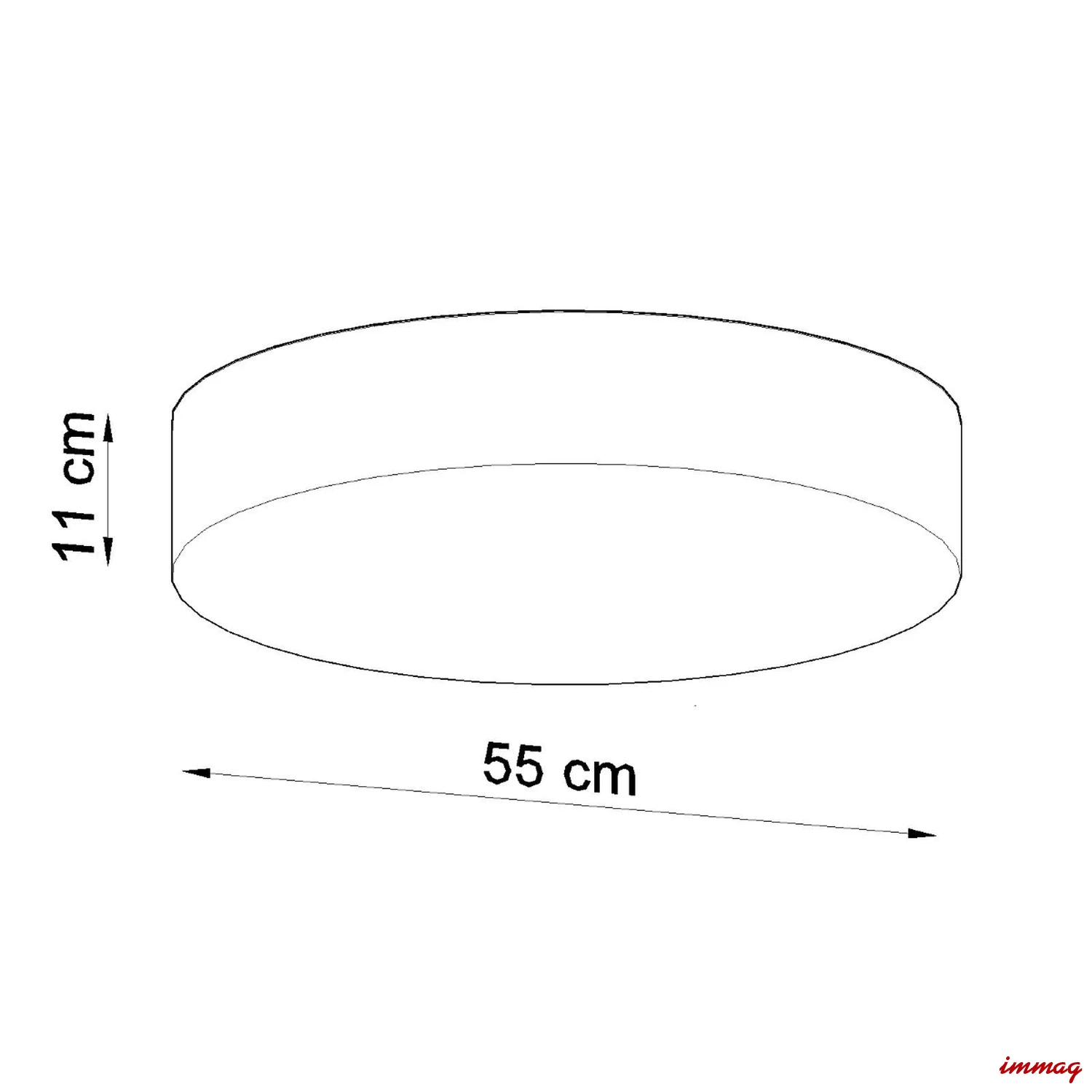 Lampa sufitowa ARENA 55 biała plafon SL.0919 SOLLUX LIGHTING - wymiary