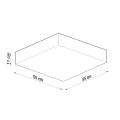 Lampa sufitowa HORUS 55 czarna plafon SL.0920 SOLLUX LIGHTING