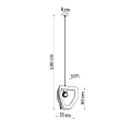 Lampa wisząca TRES biała zwis SL.0929 SOLLUX LIGHTING