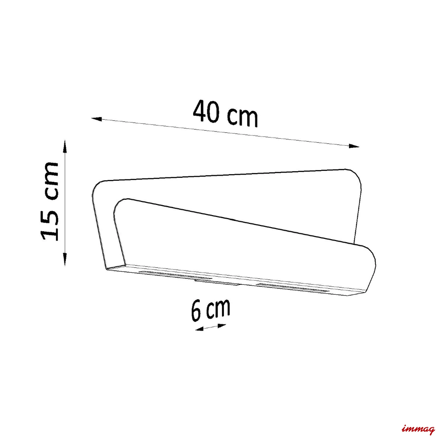 Lampa ścienna BASCIA biała kinkiet SL.0932 SOLLUX LIGHTING - wymiary