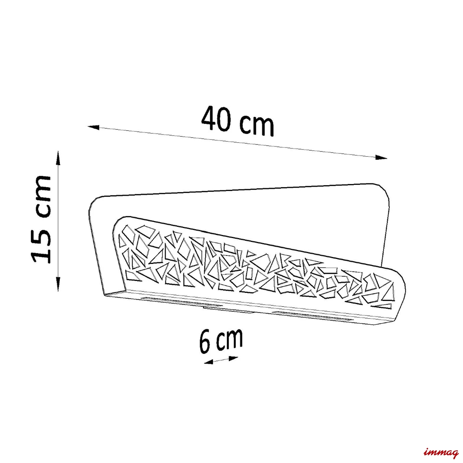 Lampa ścienna ALIZA biała kinkiet SL.0933 SOLLUX LIGHTING - wymiary