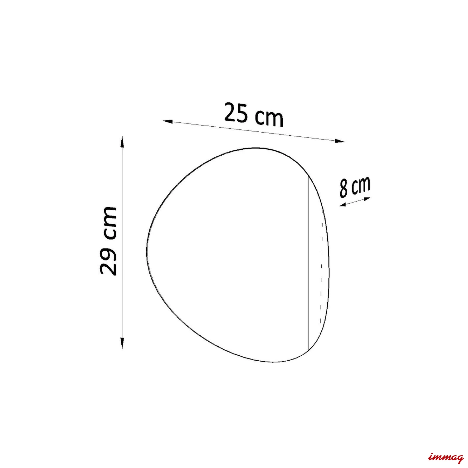 Lampa ścienna SENSES biała kinkiet SL.0934 SOLLUX LIGHTING - wymiary
