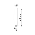 Lampa ścienna LOOPEZ czarny/chrom kinkiet SL.0938 SOLLUX LIGHTING